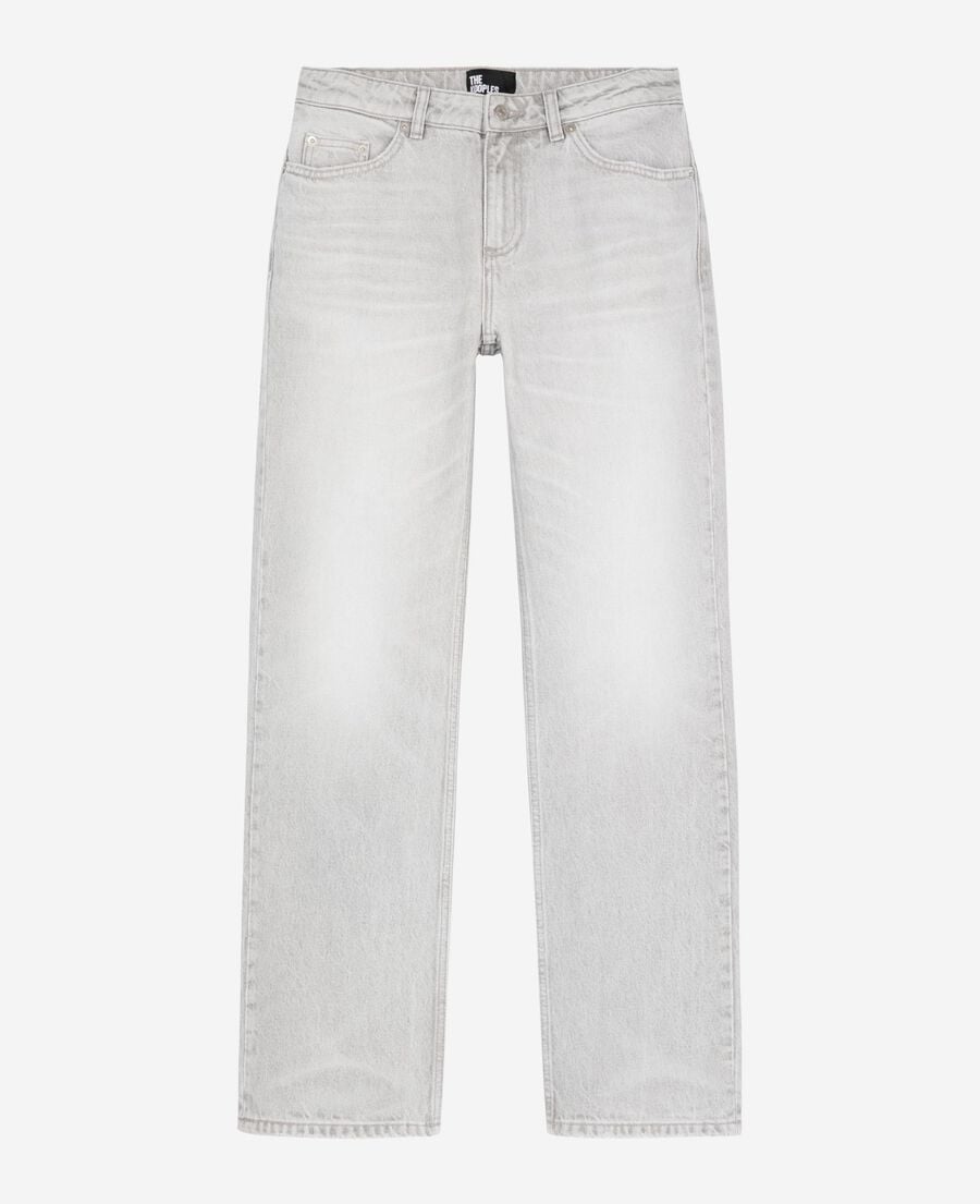 The Kooples FEMME GREY jean droit gris clair