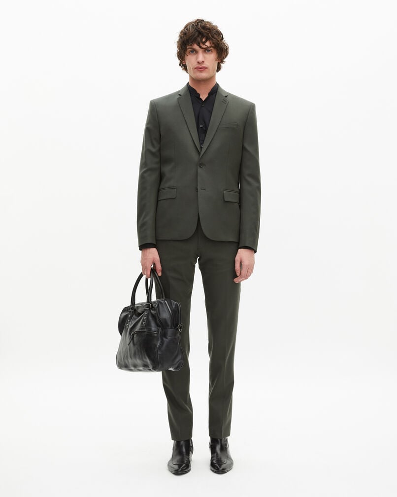 The Kooples MEN KAKI khaki wool suit fitted jacket