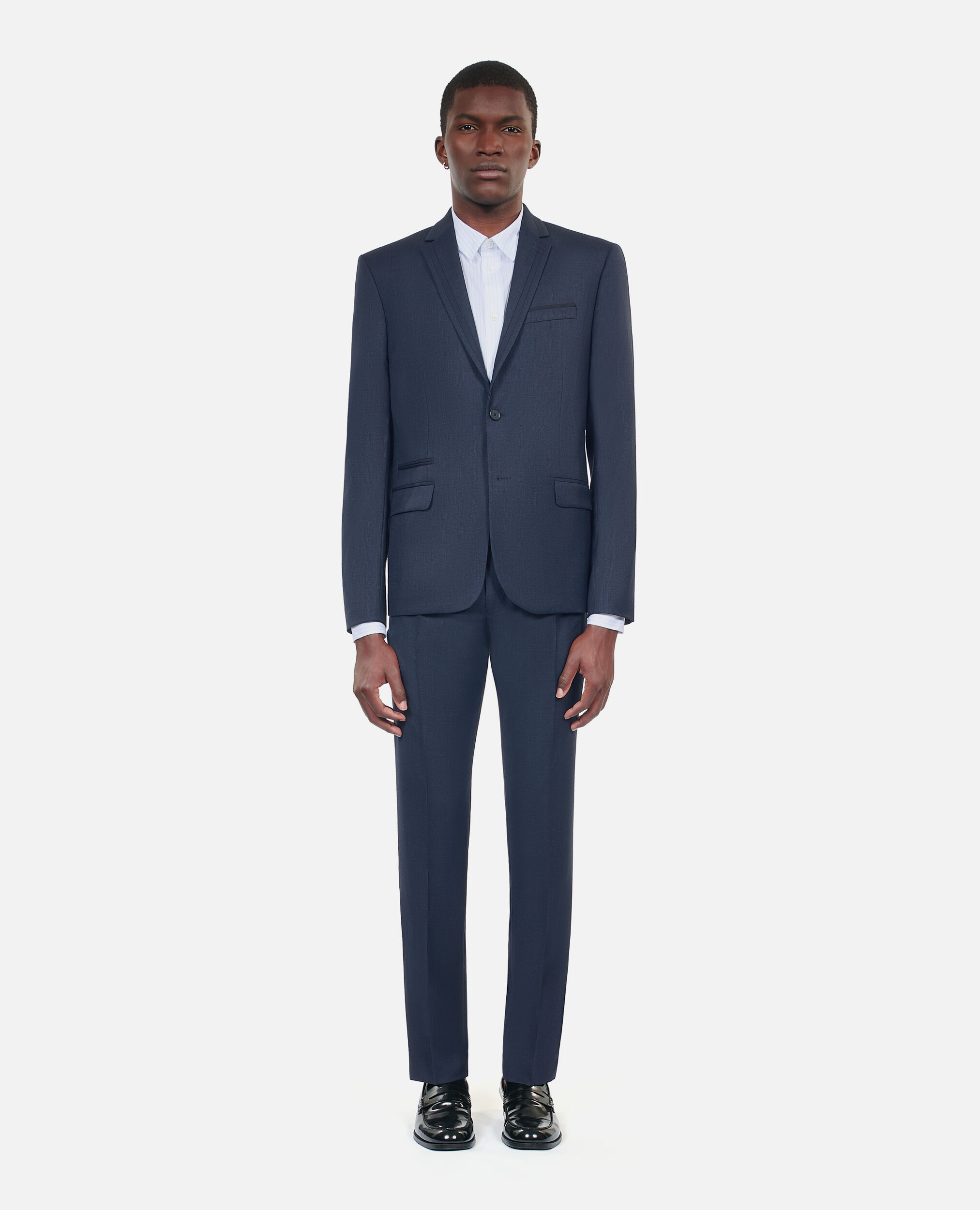 Navy blue wool suit jacket, NAVY, hi-res image number null