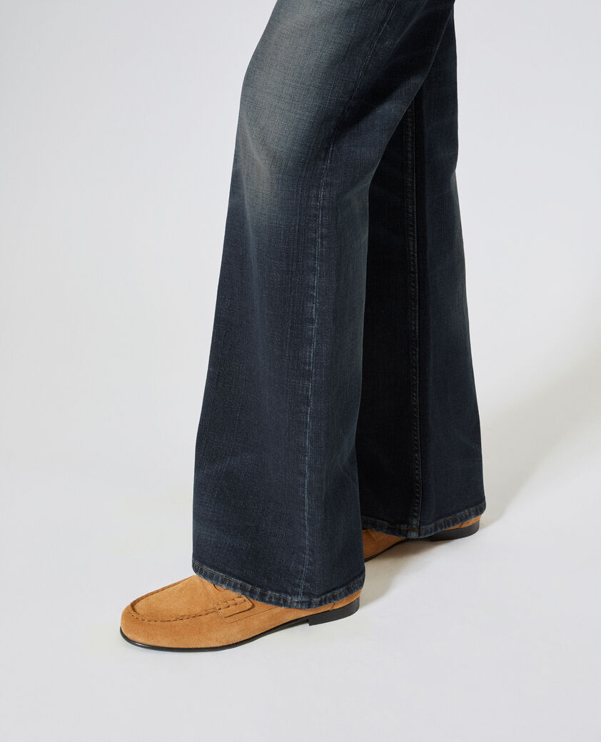 The Kooples WOMEN CARAMEL camel suede leather moccasins