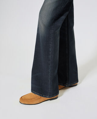 The Kooples F CARAMEL camel suede leather moccasins