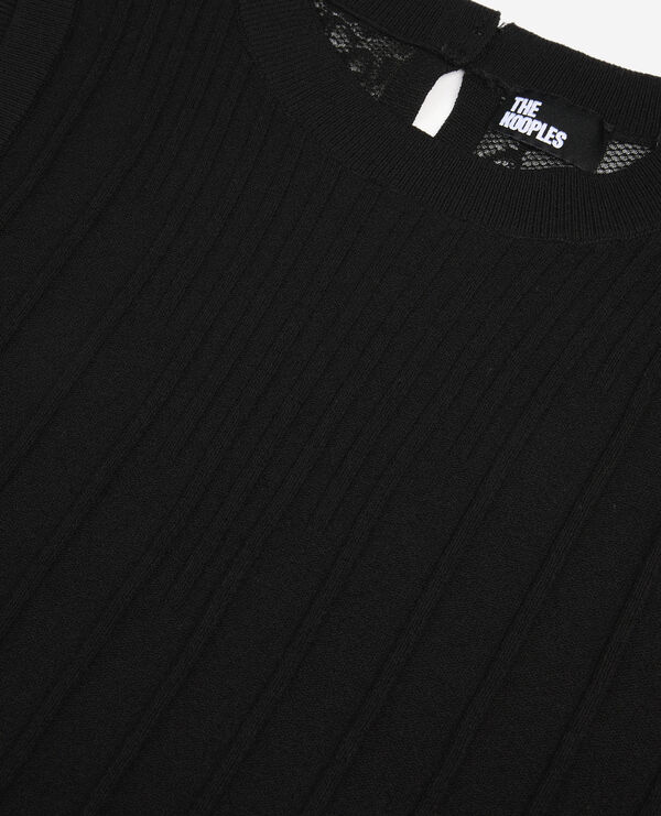 The Kooples FEMME BLACK top en maille noir