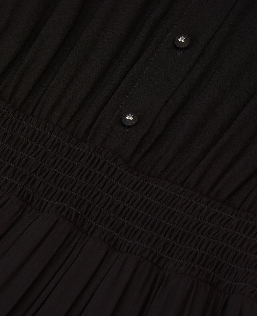 long black dress with ruffles