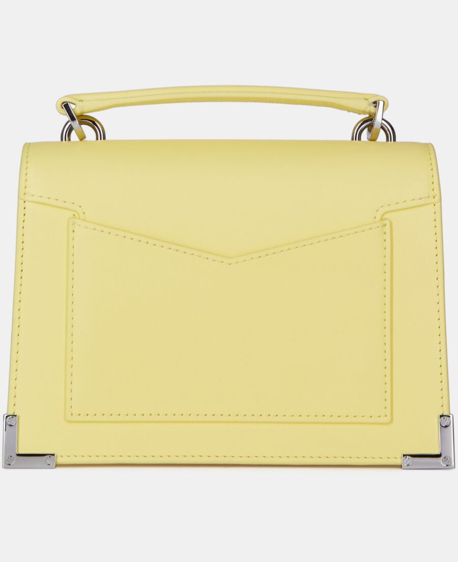 The Kooples FEMME LIGHT YELLOW sac emily small en cuir jaune