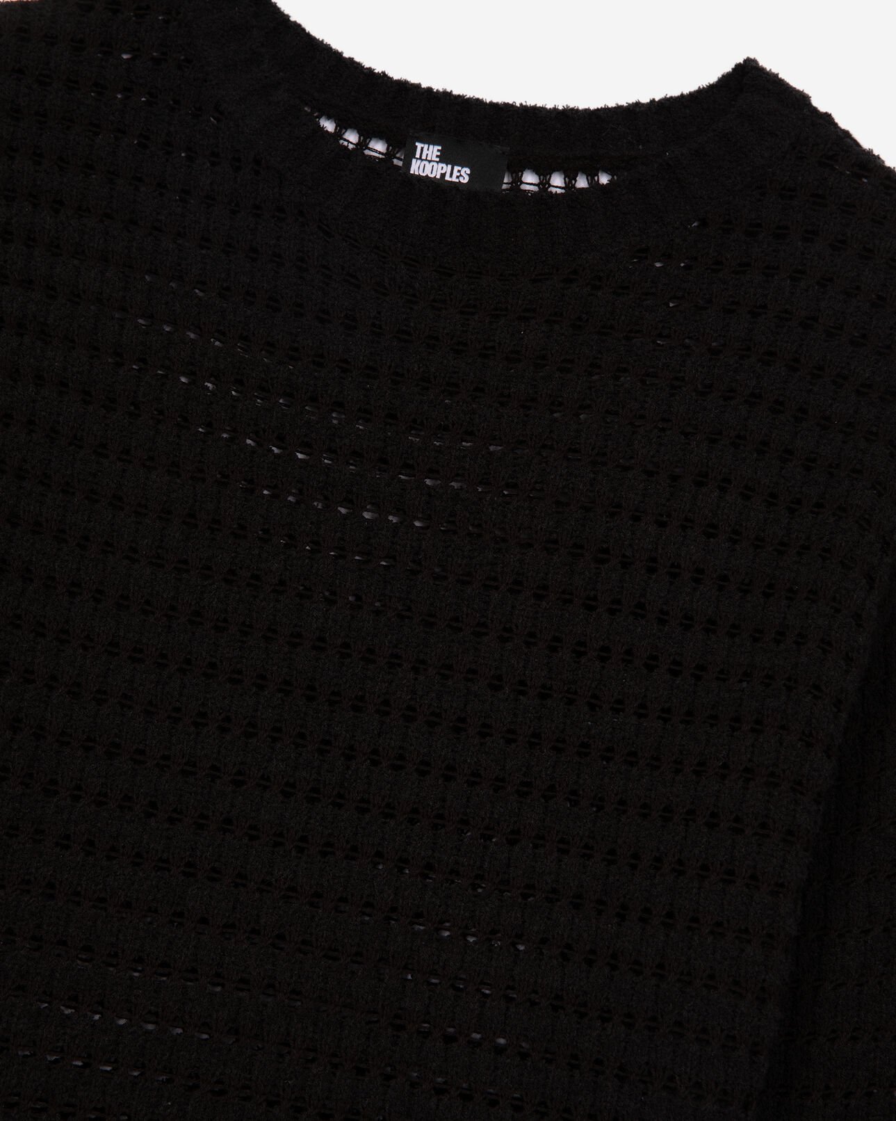 The Kooples FEMME BLACK pull ajouré mélangé noir