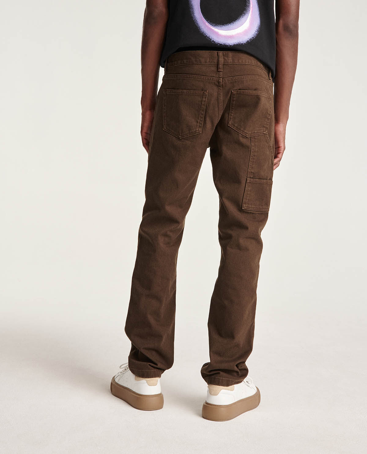 Straight brown workwear jeans The Kooples