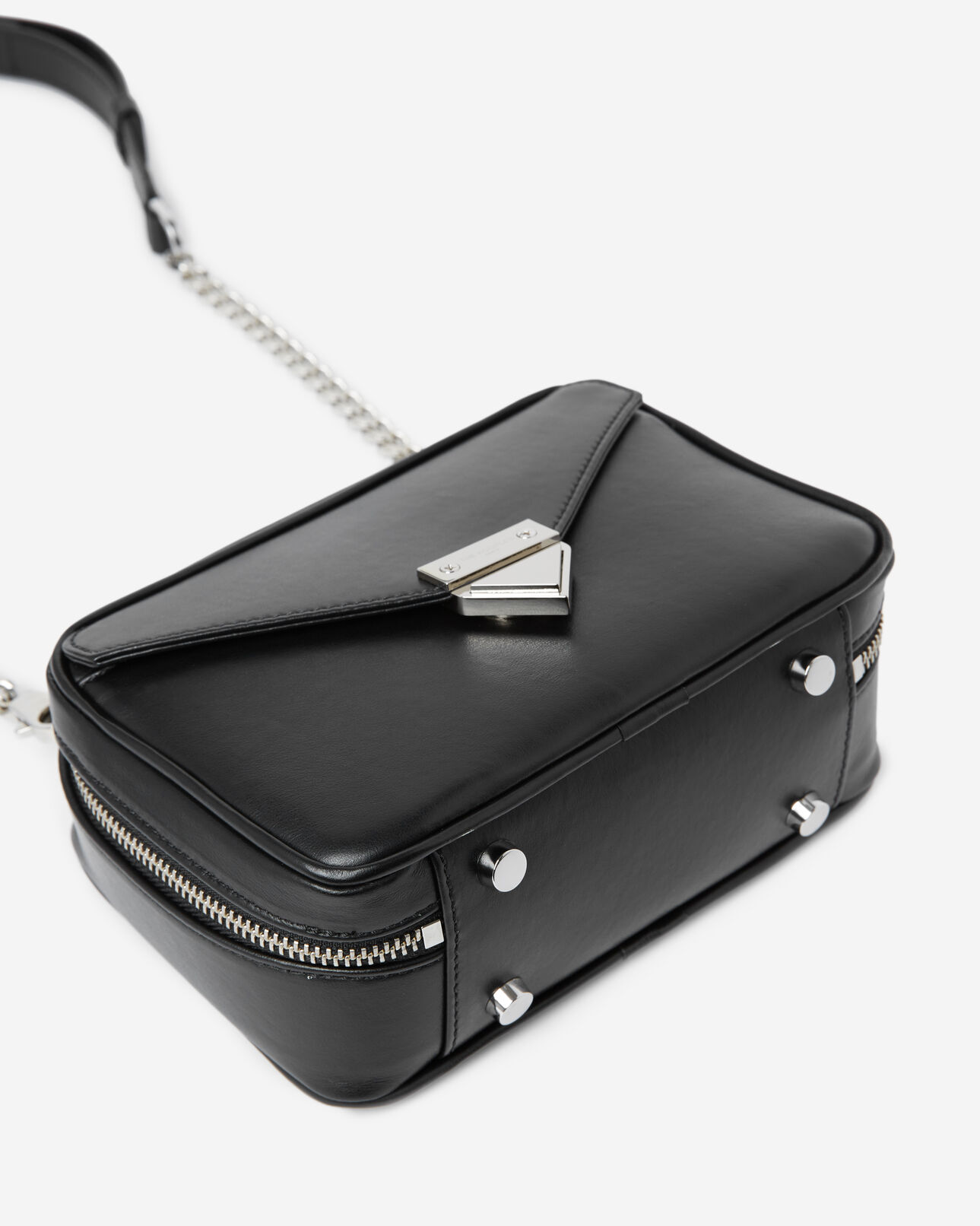 The Kooples WOMEN BLACK mini black barbara bag in smooth leather