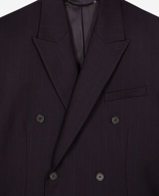 The Kooples MEN NAVY-RED navy pinstripe double-breasted suit jacket