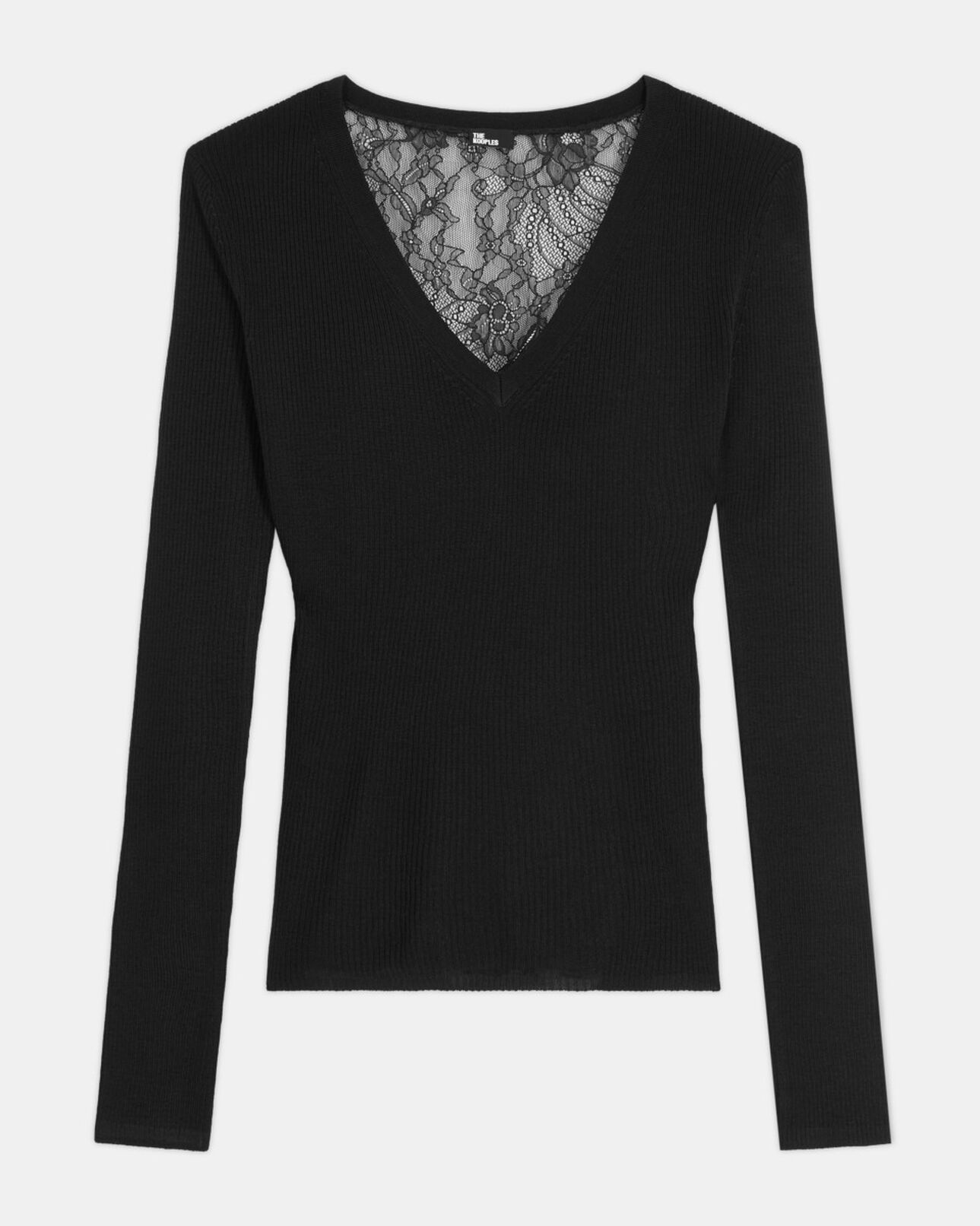 The Kooples FEMME BLACK pull en laine noir