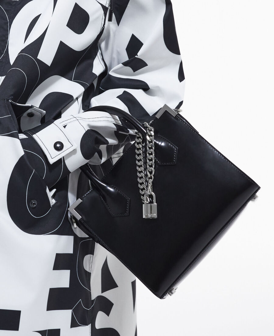 The Kooples F BLACK medium ming bag in black leather