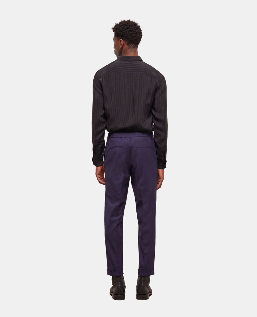 The Kooples MEN BLACK / NAVY houndstooth wool suit pants