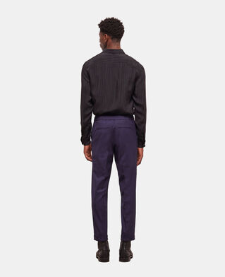 The Kooples HOMME BLACK / NAVY pantalon de costume en laine pied-de-poule