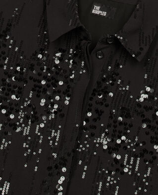 The Kooples MUJER BLACK camisa negra de lentejuelas