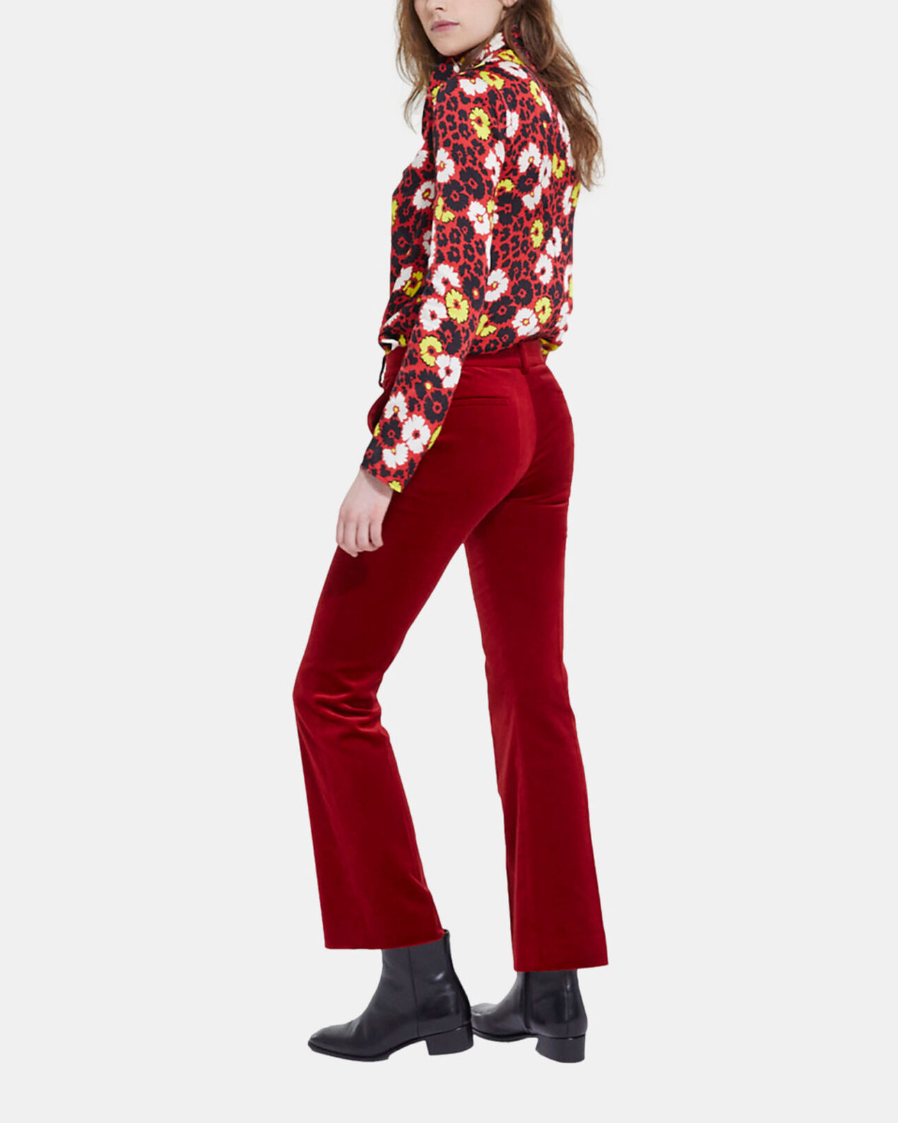 The Kooples FEMME RED / YELLOW top imprimé fleuri