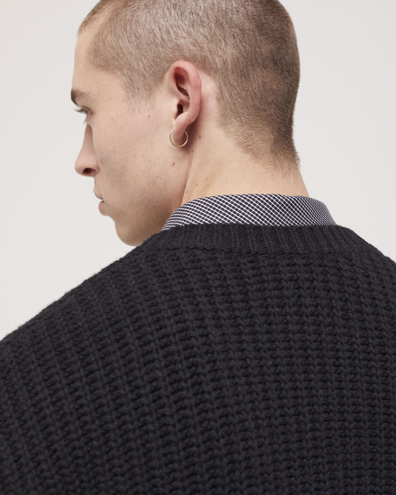 The Kooples MEN BLACK black buttoned cardigan
