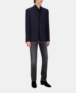 The Kooples HOMME NAVY veste de costume prince de galles en laine