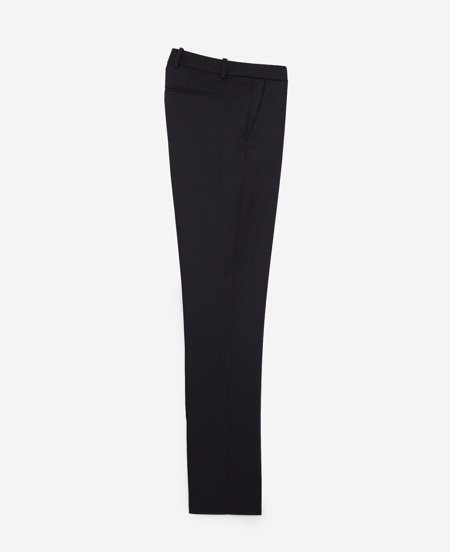navy blue suit trousers in wool