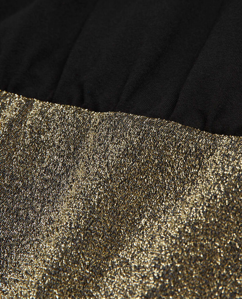 The Kooples FEMME BLACK GOLD robe courte noire et or