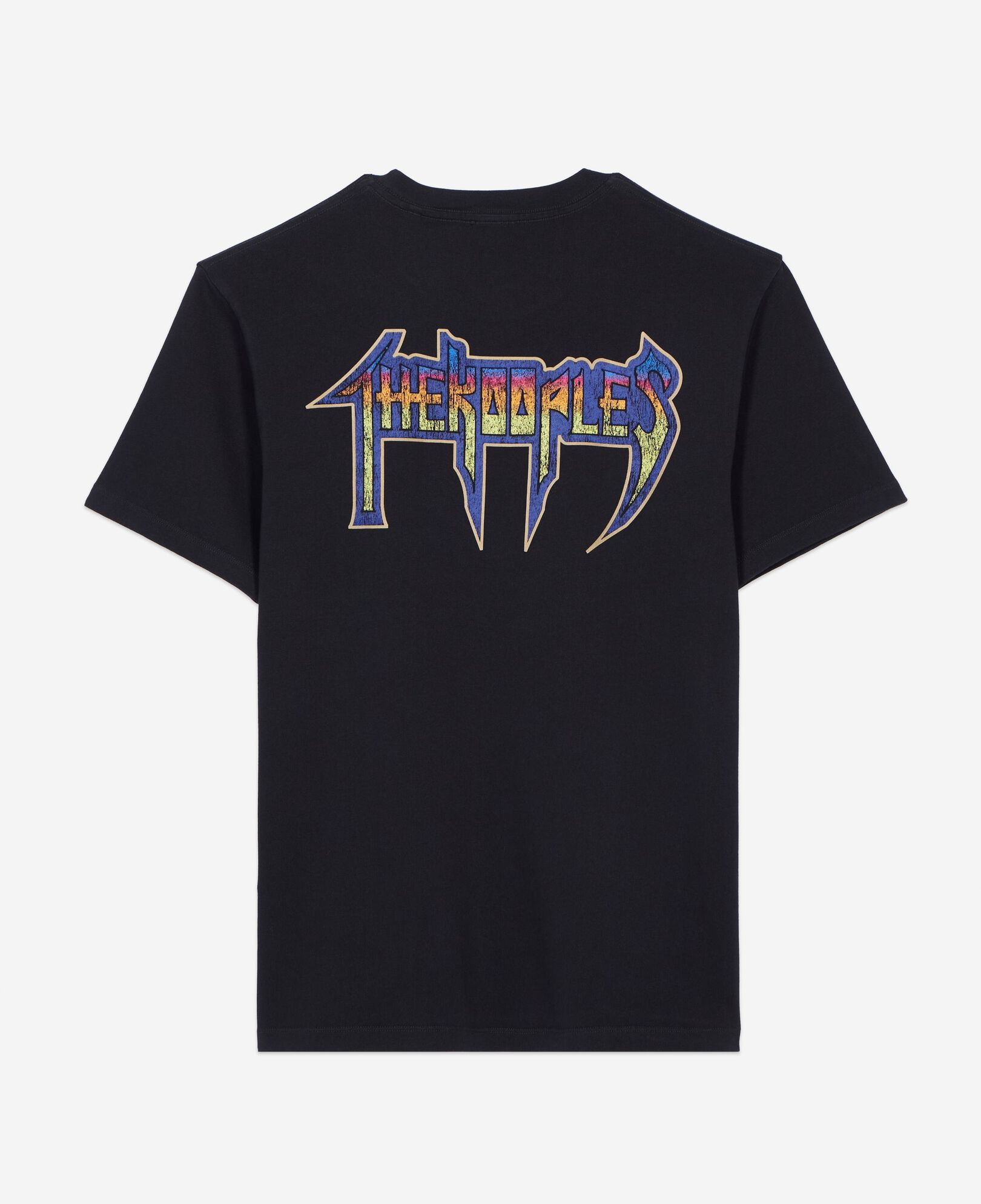 The Kooples MEN BLACK WASHED black screen print t-shirt