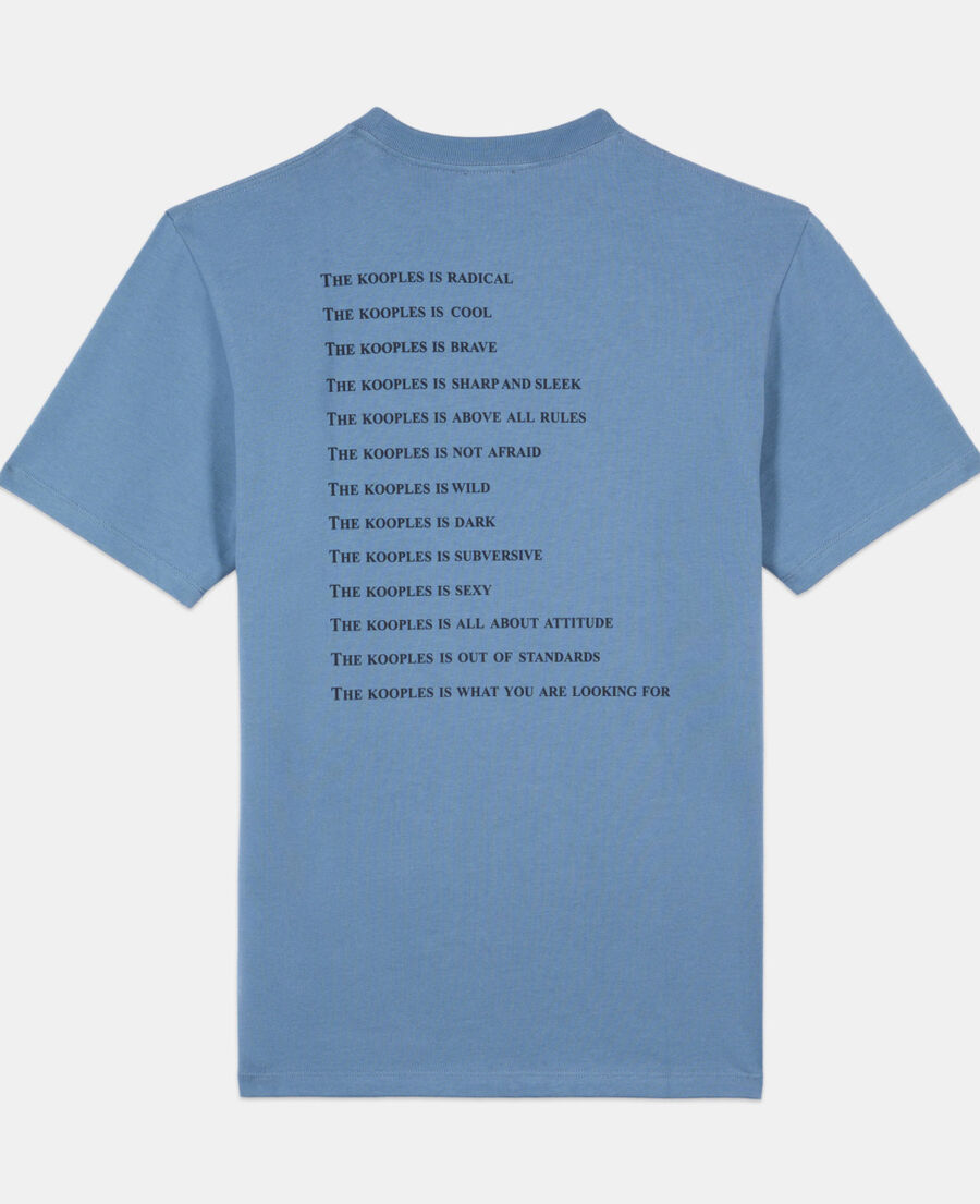 The Kooples MEN STONE BLUE light blue what t-shirt