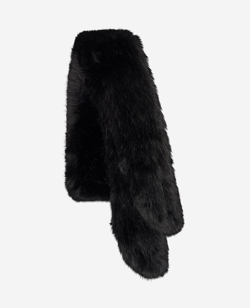 The Kooples FEMME BLACK col effet fourrure noir