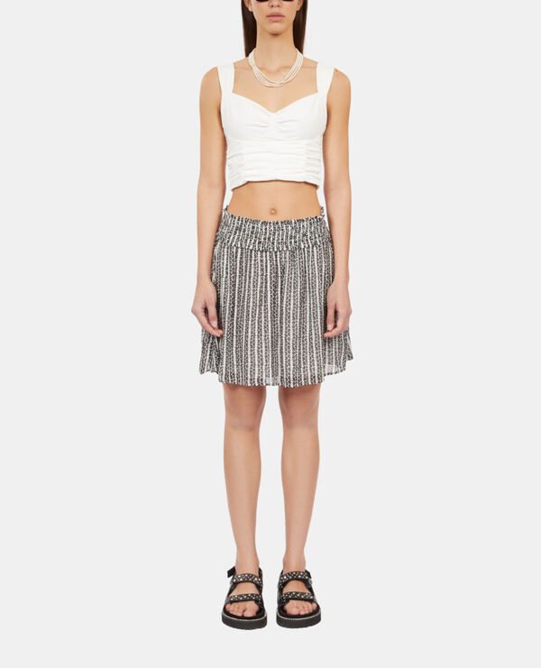 The Kooples FEMME ECRU top court avec drapé écru