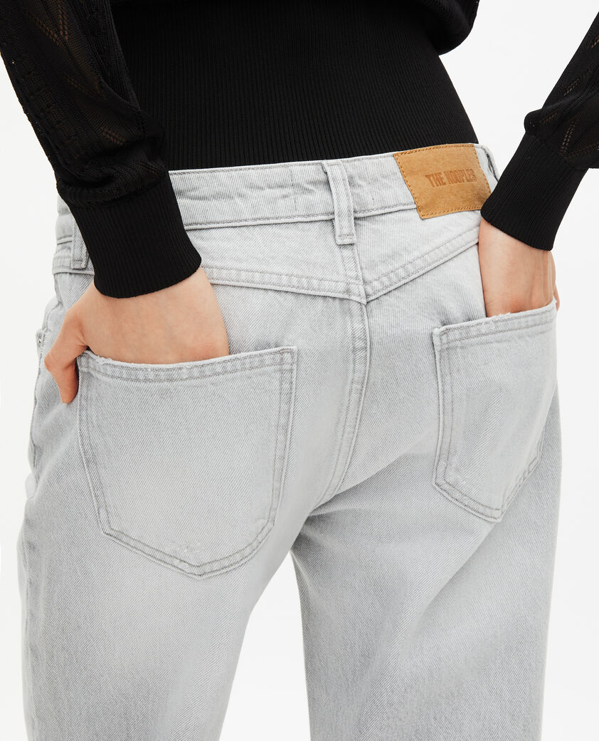 The Kooples WOMEN GREY light grey straight jeans