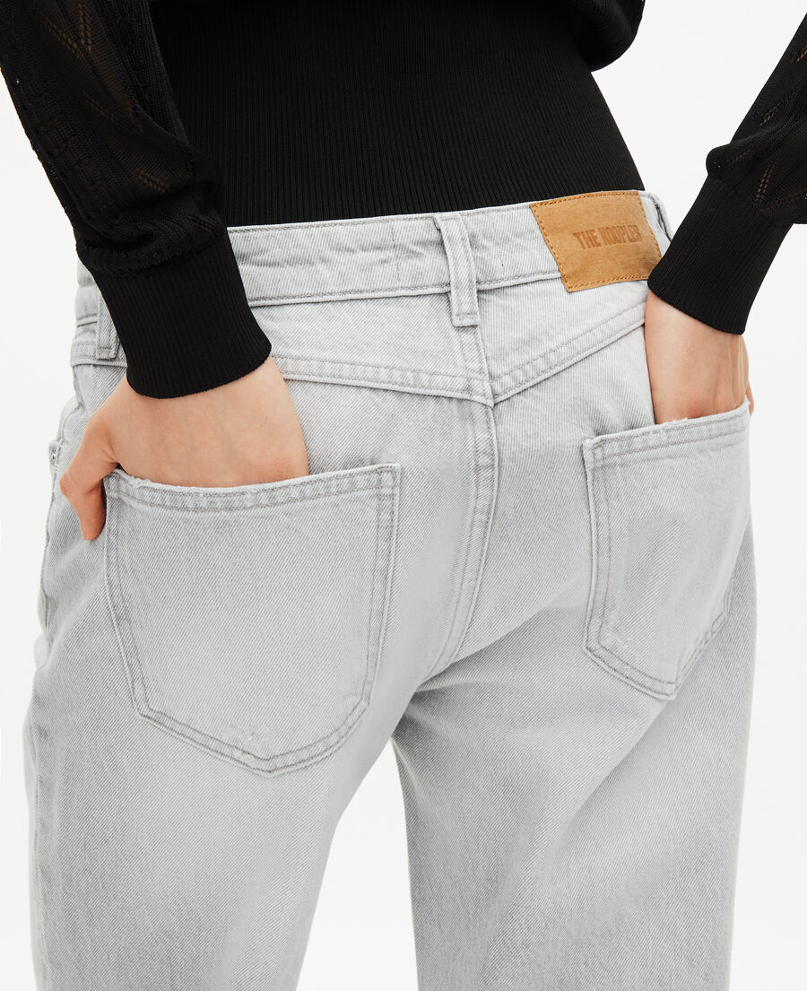 The Kooples WOMEN GREY light grey straight jeans