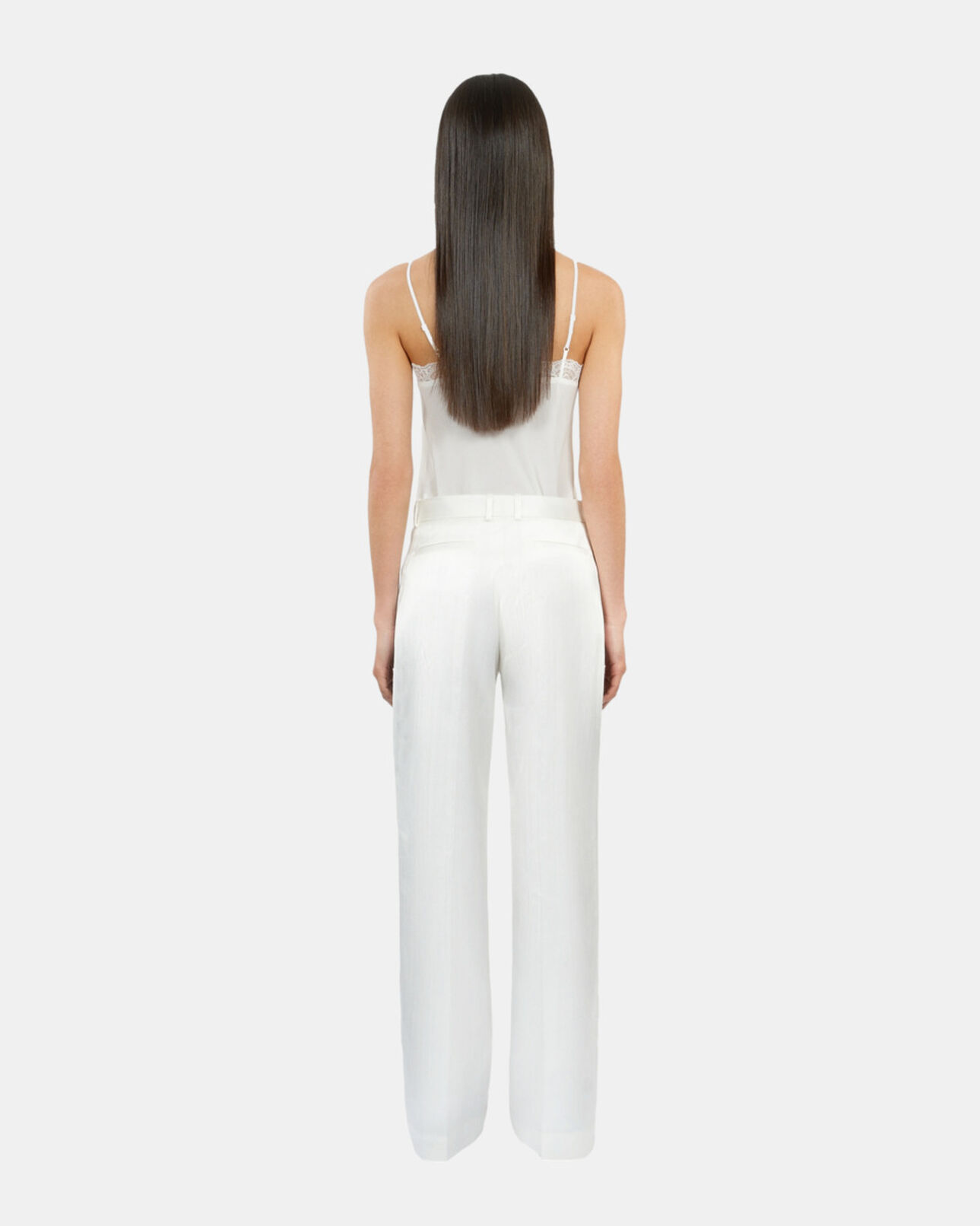 The Kooples FEMME WHITE pantalon tailleur blanc