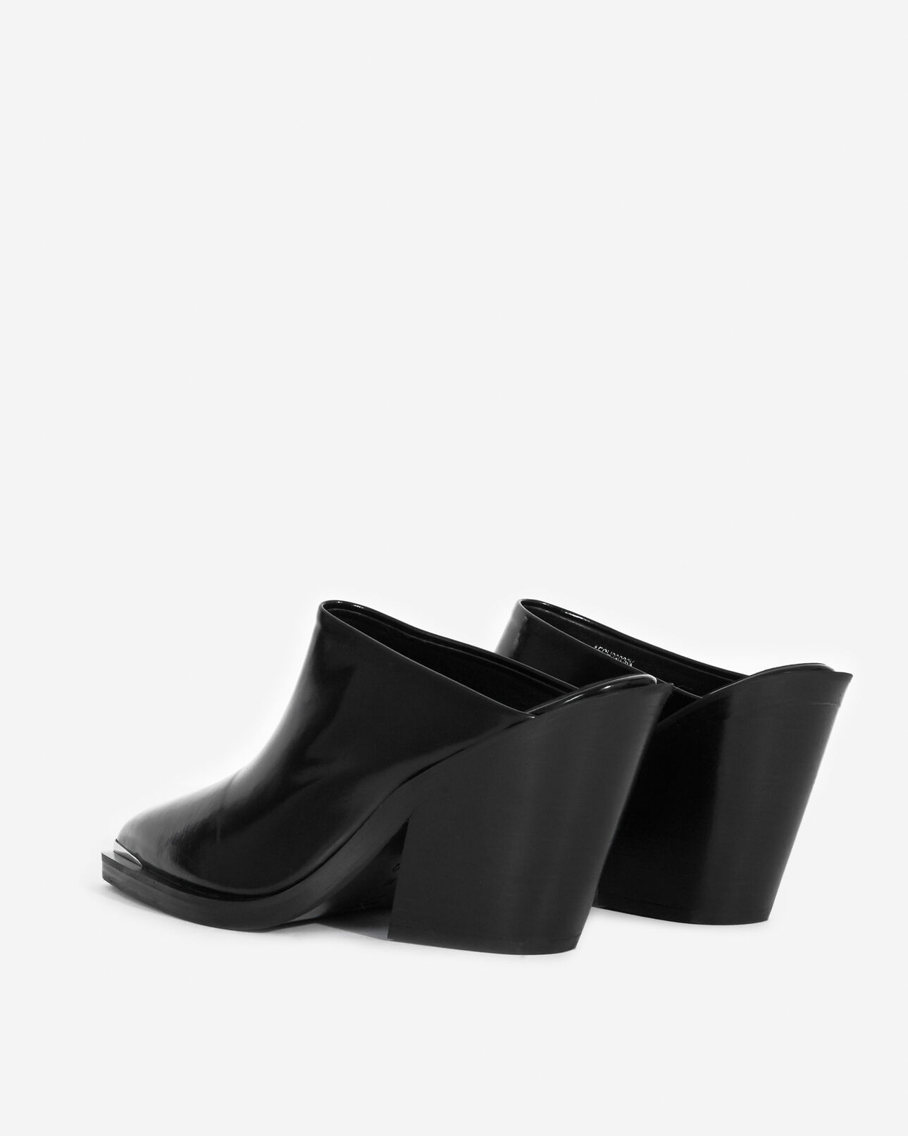 The Kooples FEMME BLACK mules cuir noir style western