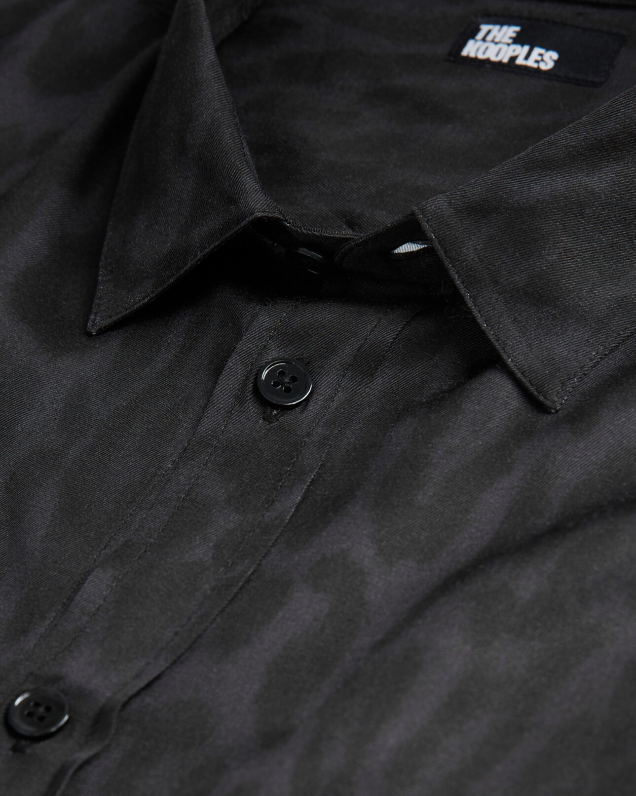 The Kooples MEN GREY BLACK leopard print shirt with classic collar