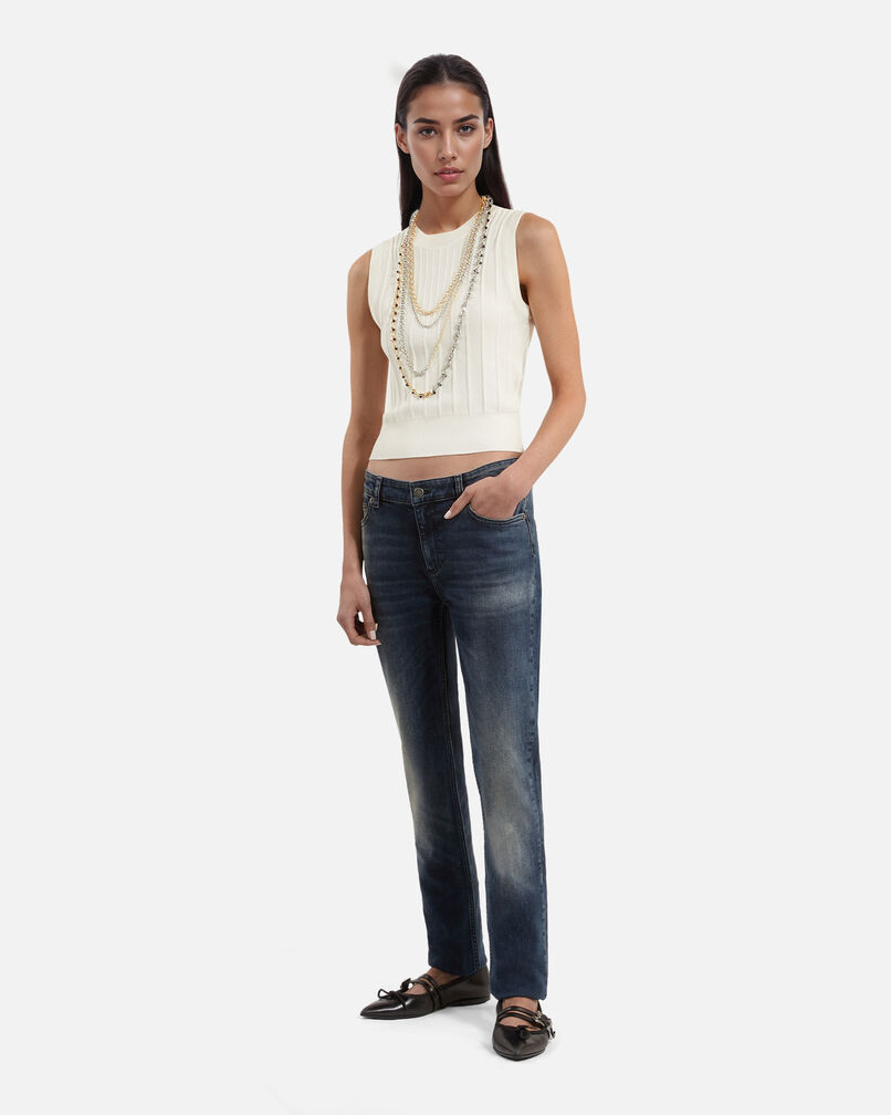 The Kooples FEMME WHITE top en maille blanc