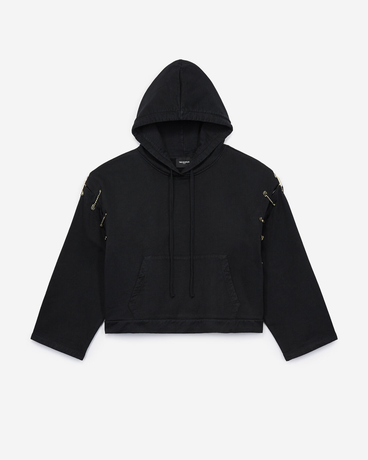 The Kooples FEMME BLACK sweatshirt coton noir à capuche