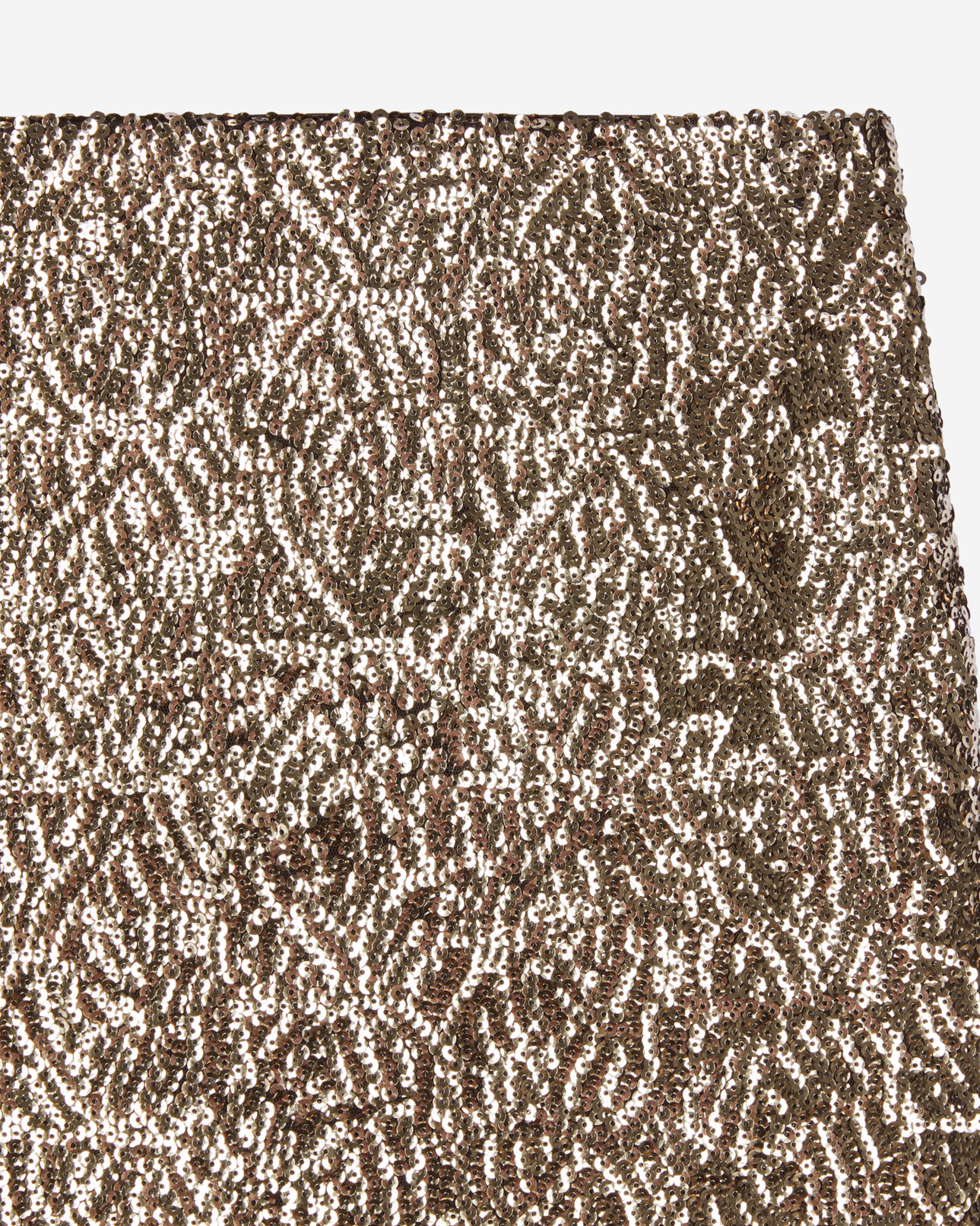 The Kooples WOMEN GOLD short golden sequined skirt