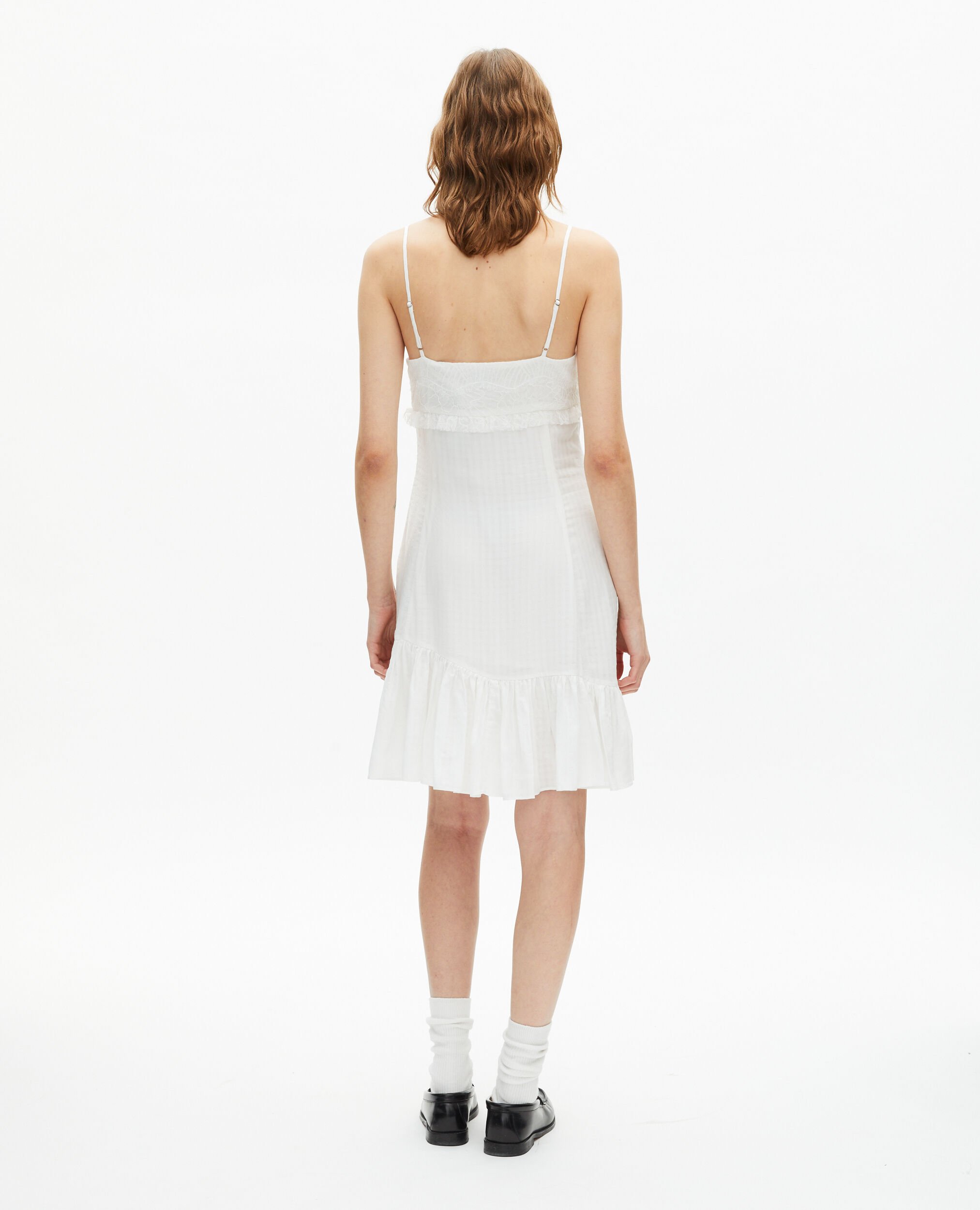 Short dress with ecru lace, ECRU, hi-res image number null