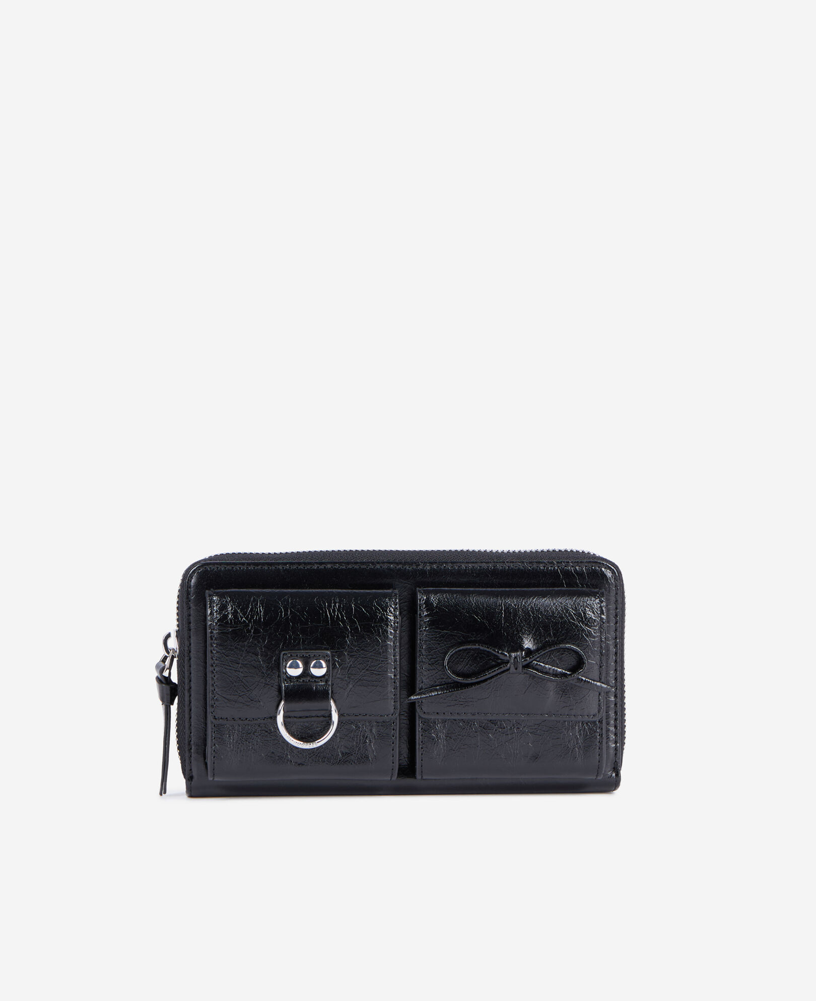 The Kooples F BLACK amelia black leather wallet