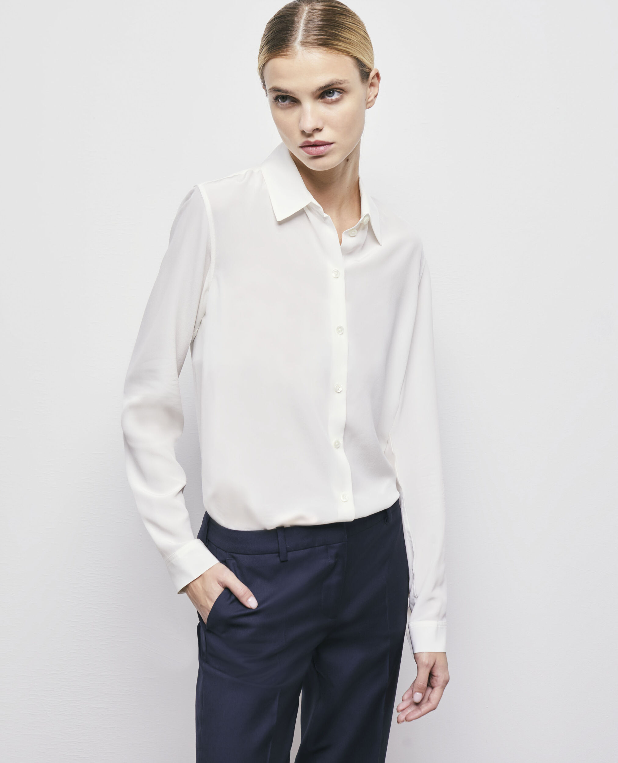 White silk shirt The Kooples US