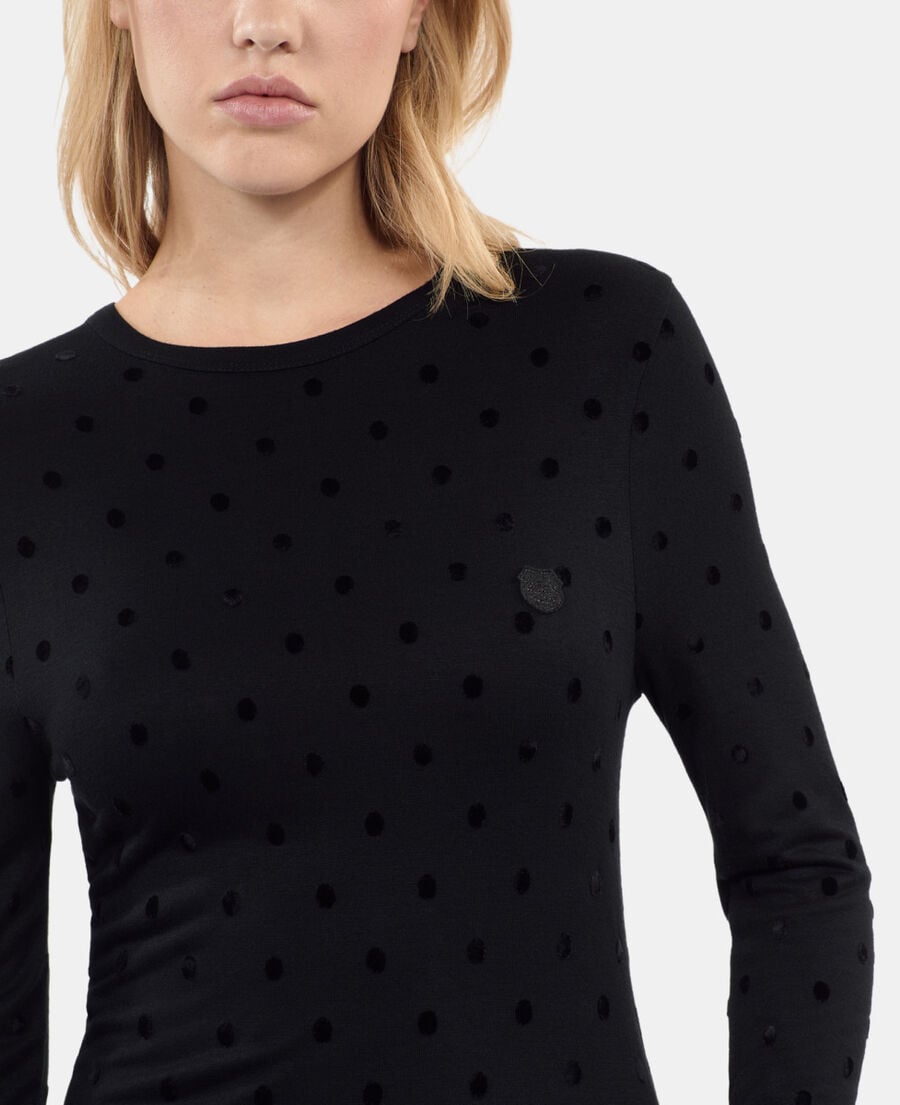 The Kooples FEMME BLACK robe courte en jersey noire