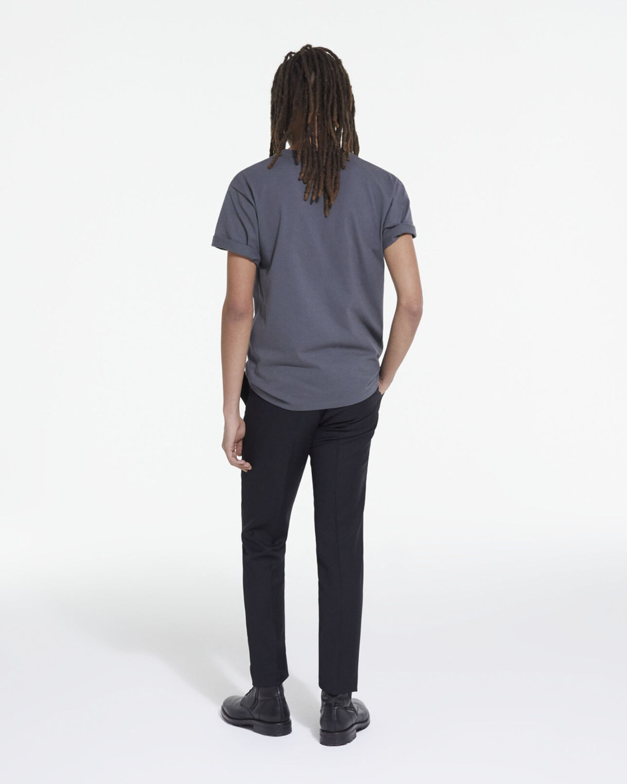 The Kooples MEN ANTHRACITE gray t-shirt
