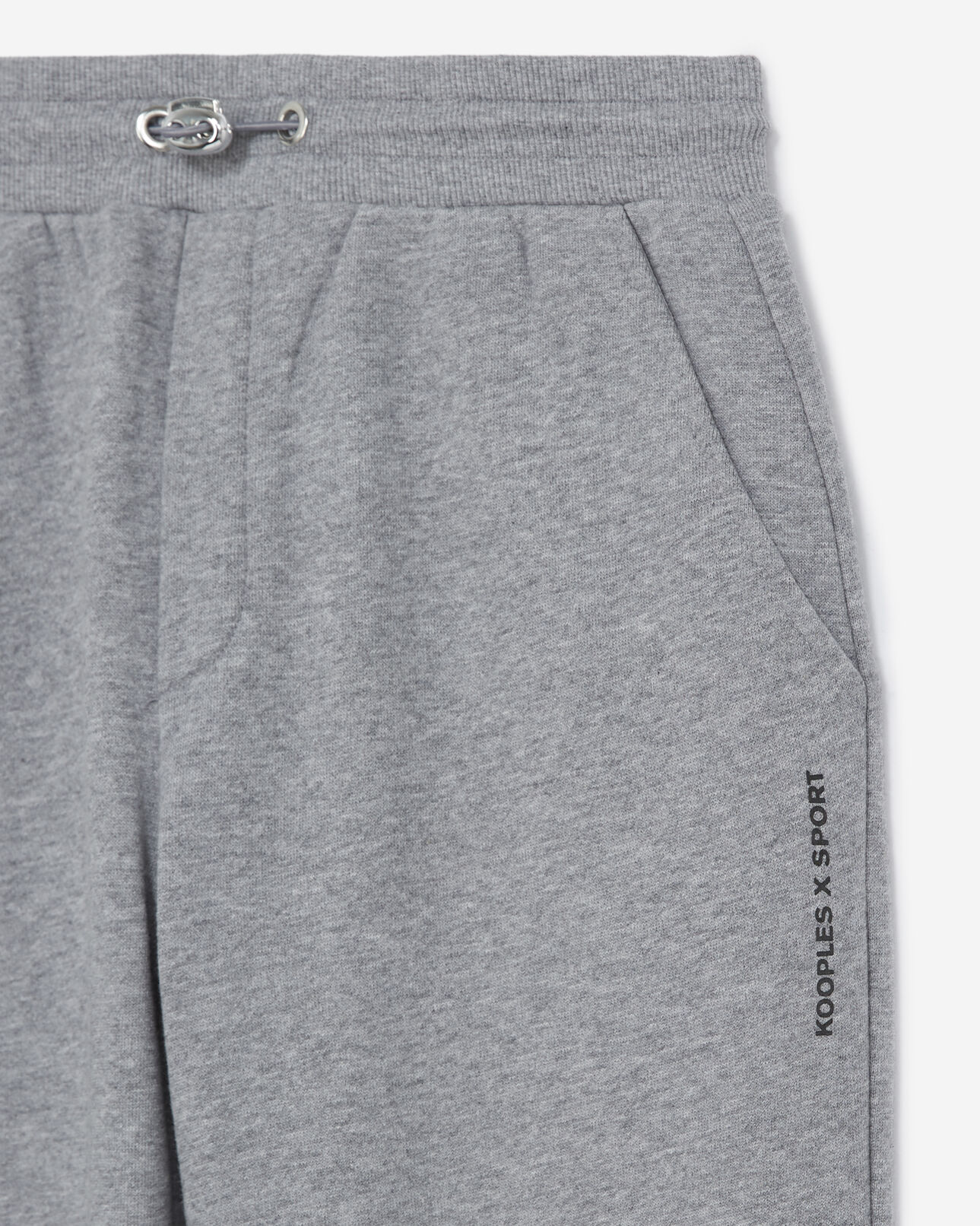 The Kooples WOMEN LIGHT GREY MELANGE gray joggers with pins