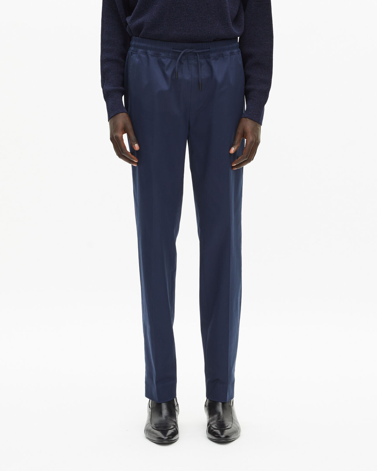 The Kooples HOMME NAVY pantalon taille élastiquée marine