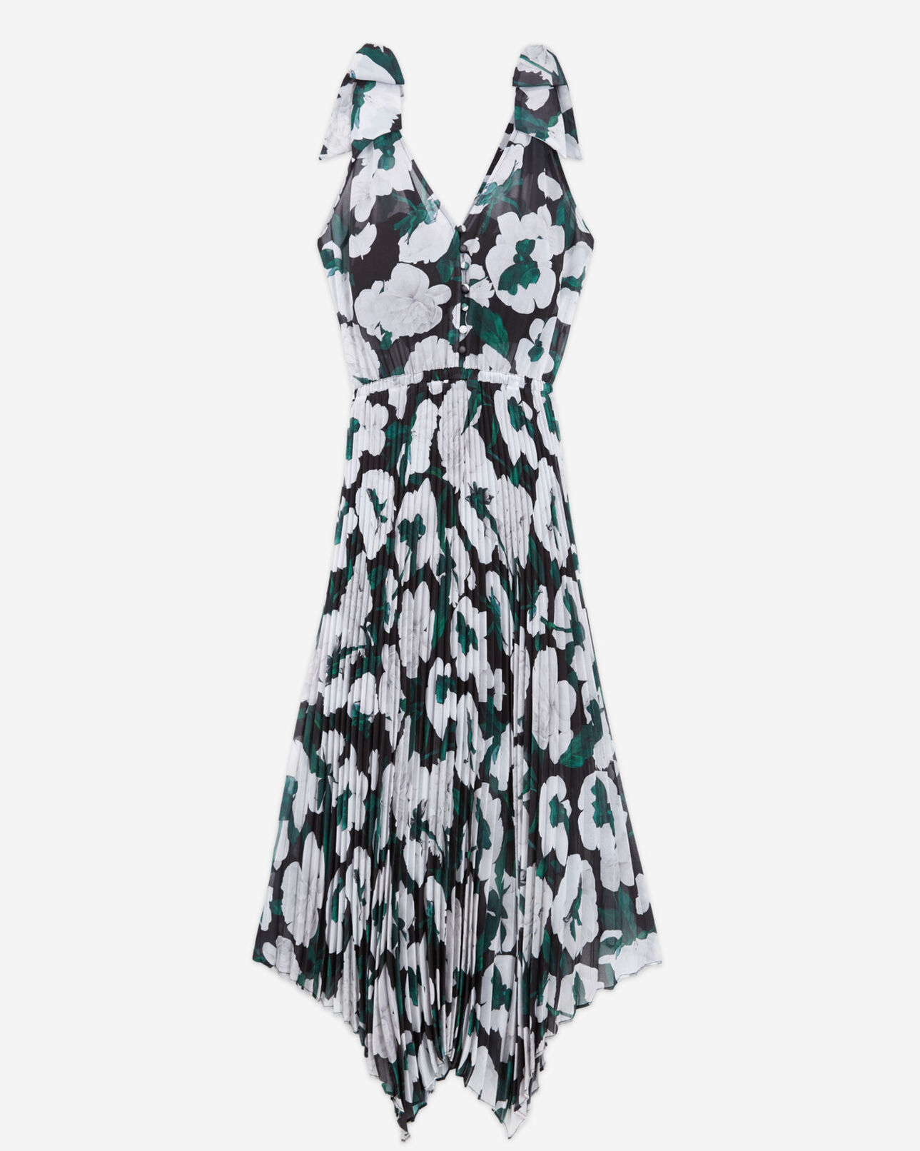 The Kooples FEMME ECRU robe longue fleurie