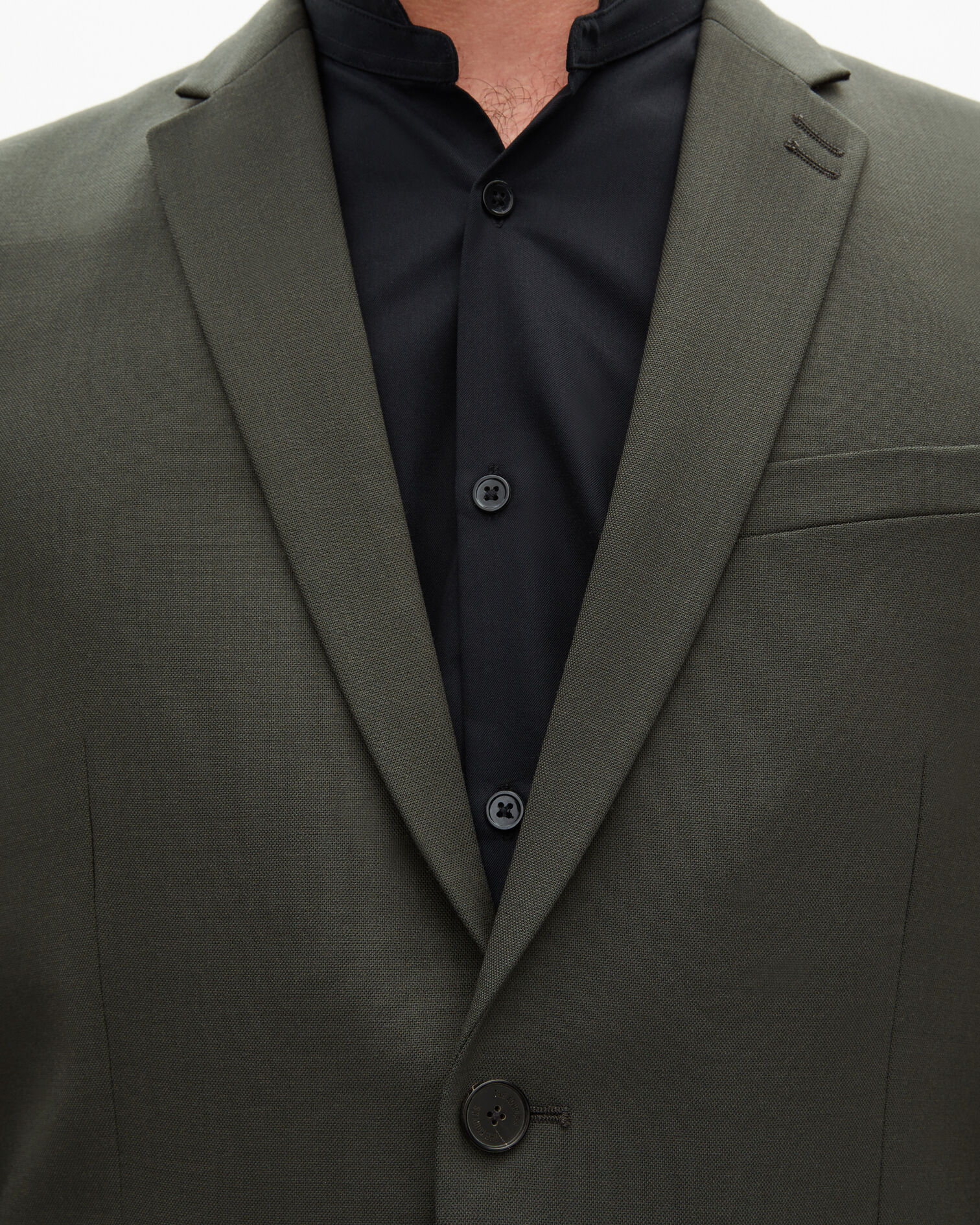 Khaki wool suit fitted jacket, KAKI, hi-res image number null