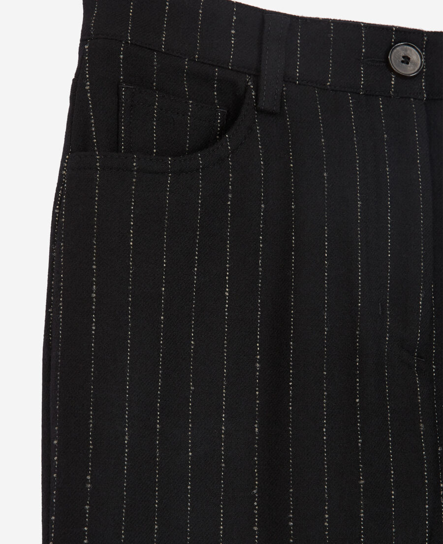 striped wool suit pants