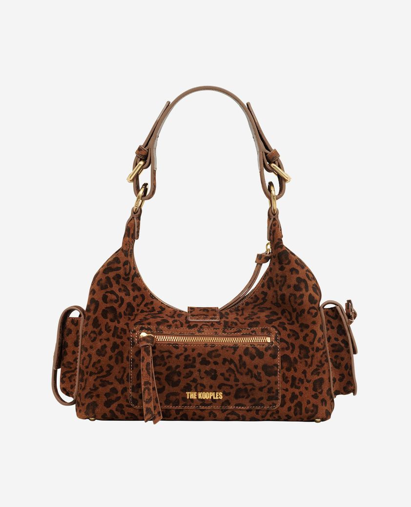 The Kooples WOMEN LEOPARD amelia bag in leopard print suede leather