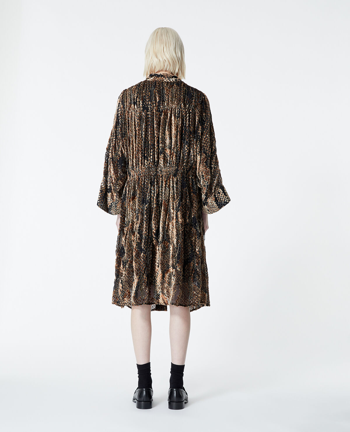 Kimono with burn out snakeskin print The Kooples