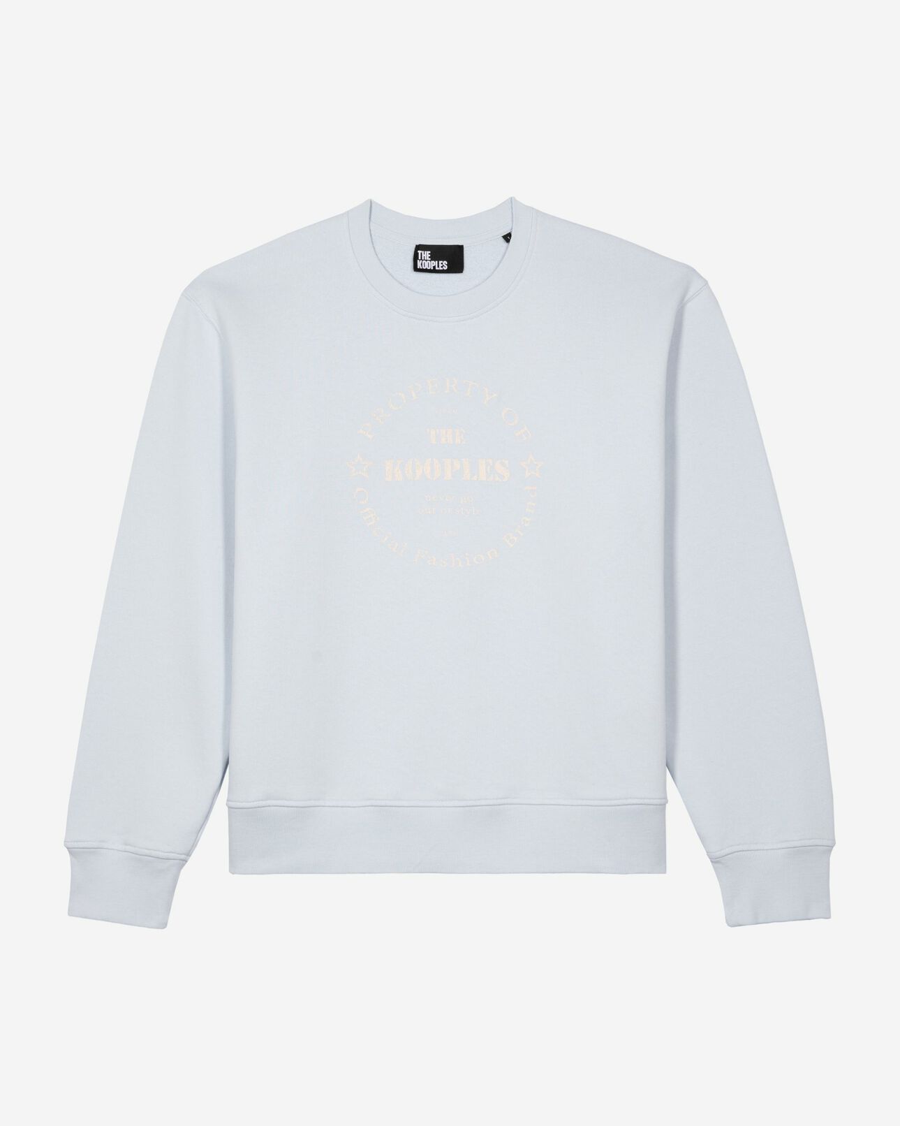 The Kooples FEMME LIGHT BLUE sweathshirt avec sérigraphie bleu clair
