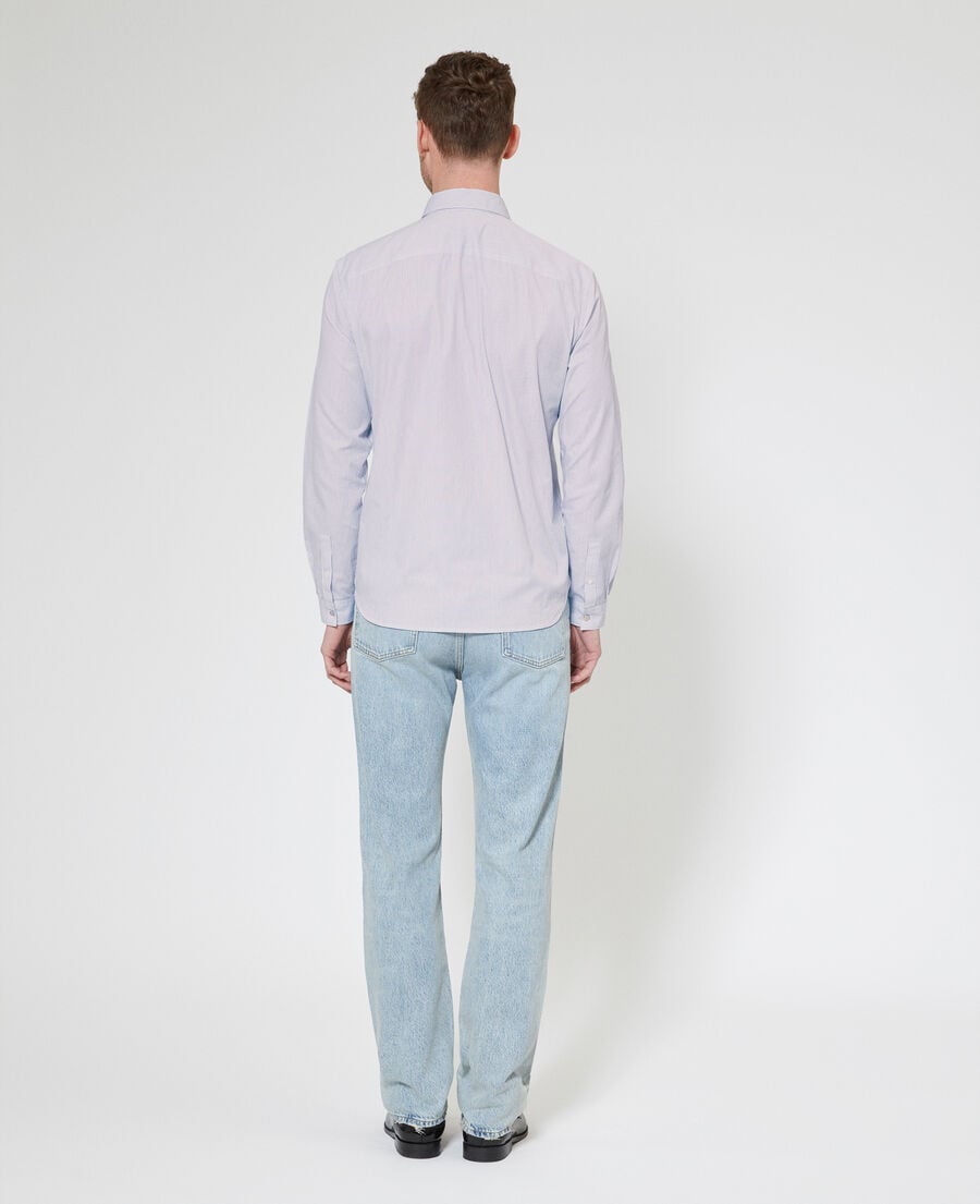 The Kooples H BLACK WHITE black striped collared shirt