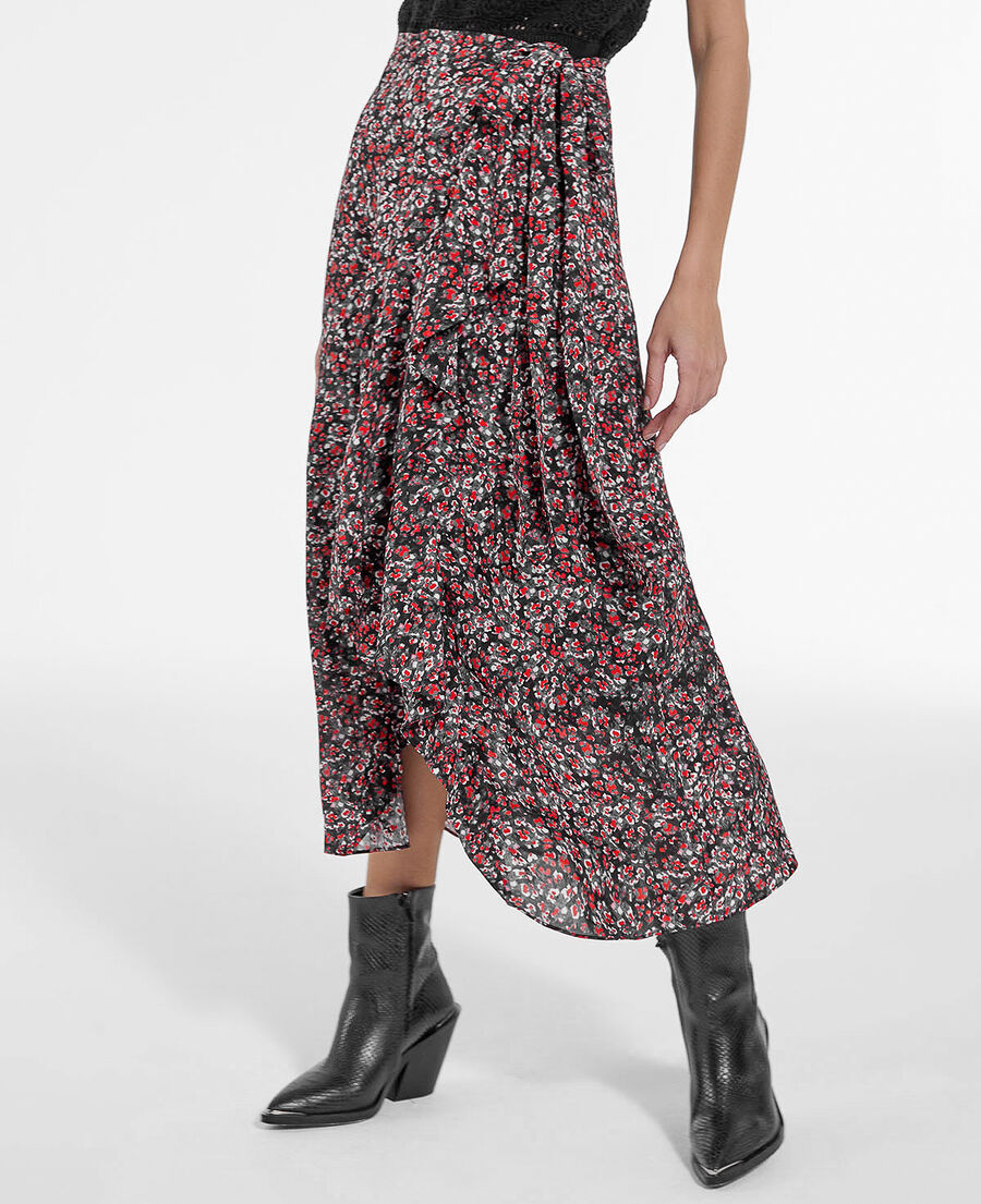 long skirt with floral print