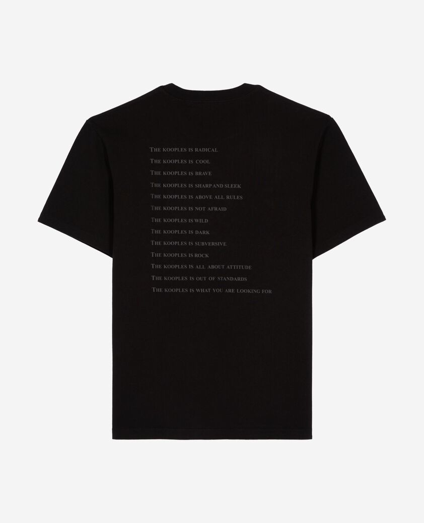 The Kooples HOMME BLACK t-shirt what is denim noir